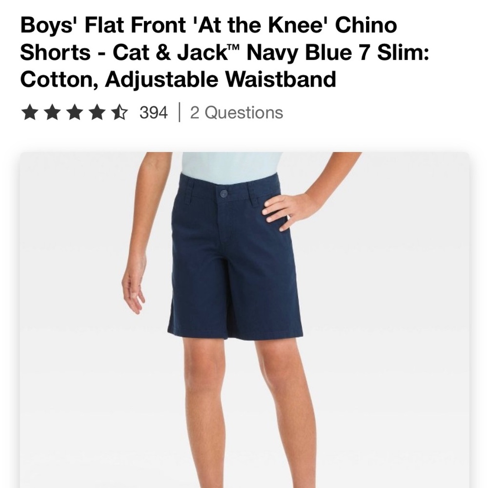 Cat and Jack Navy Blue Shorts